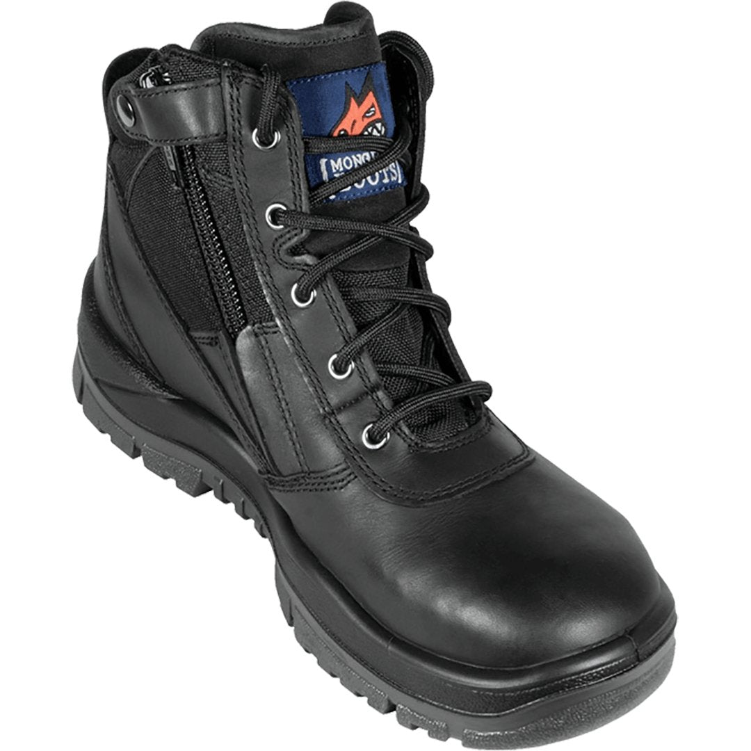 261020 - MONGREL ZIPSIDER BOOT - BLACK - The Work Pit