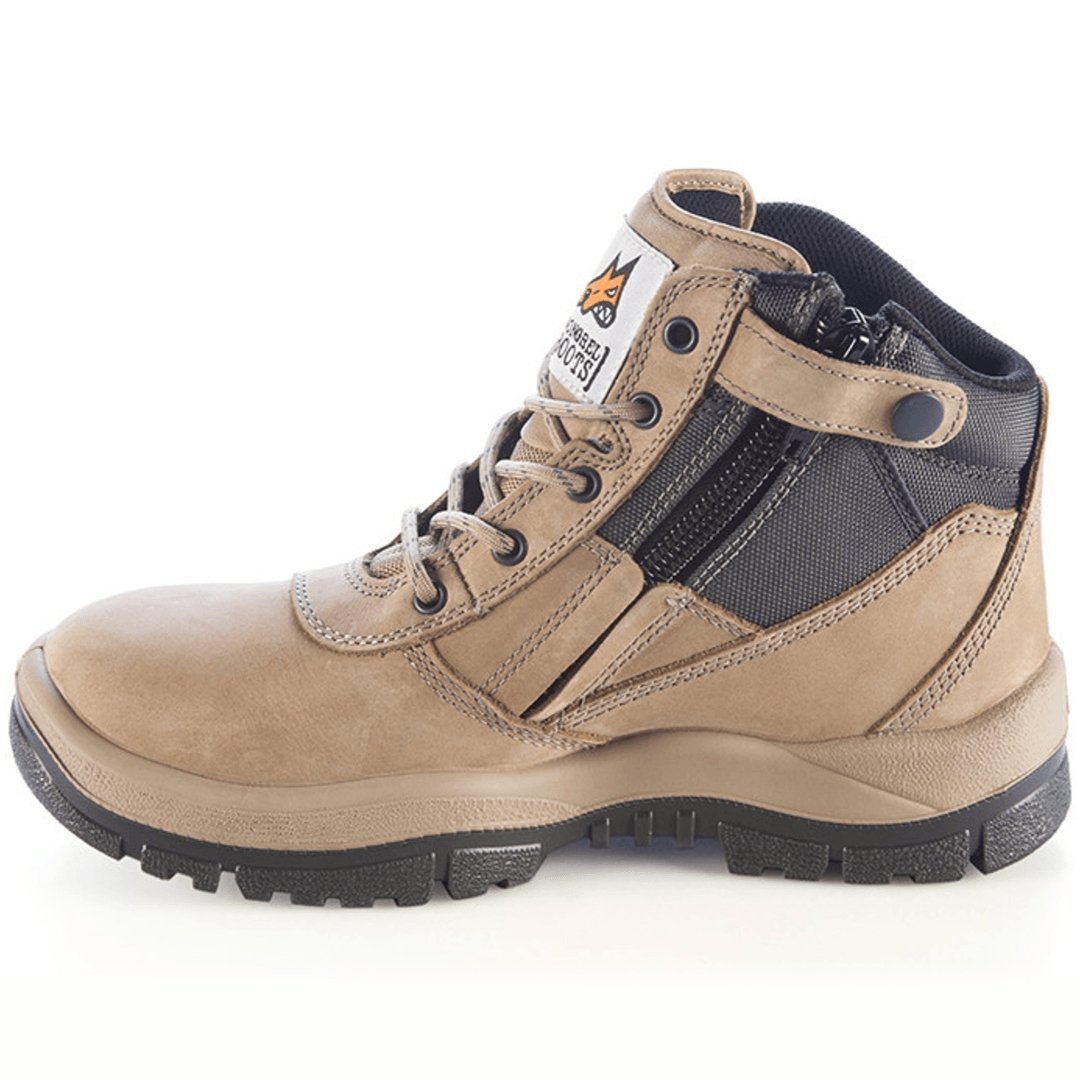 961060 - MONGREL ZIPSIDER NON SAFETY BOOT - STONE - The Work Pit