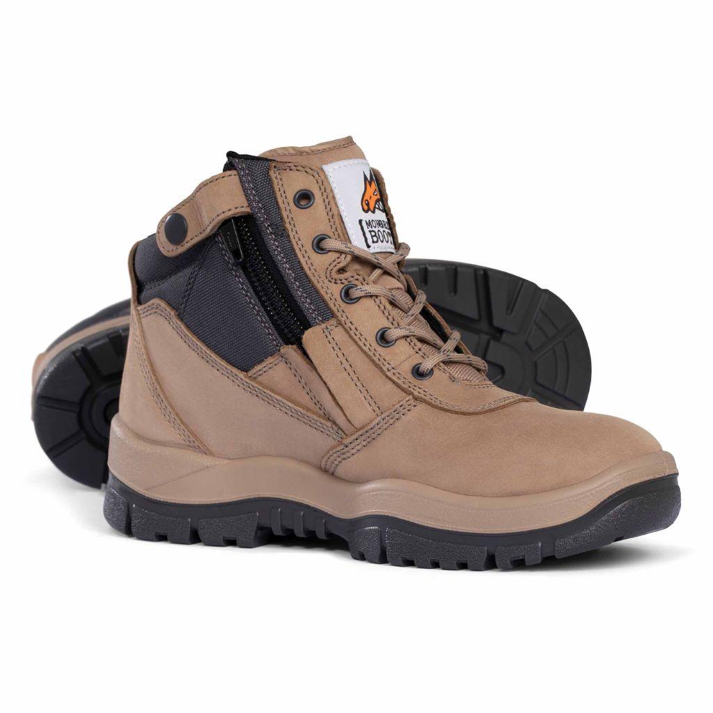 961060 - MONGREL ZIPSIDER NON SAFETY BOOT - STONE - The Work Pit