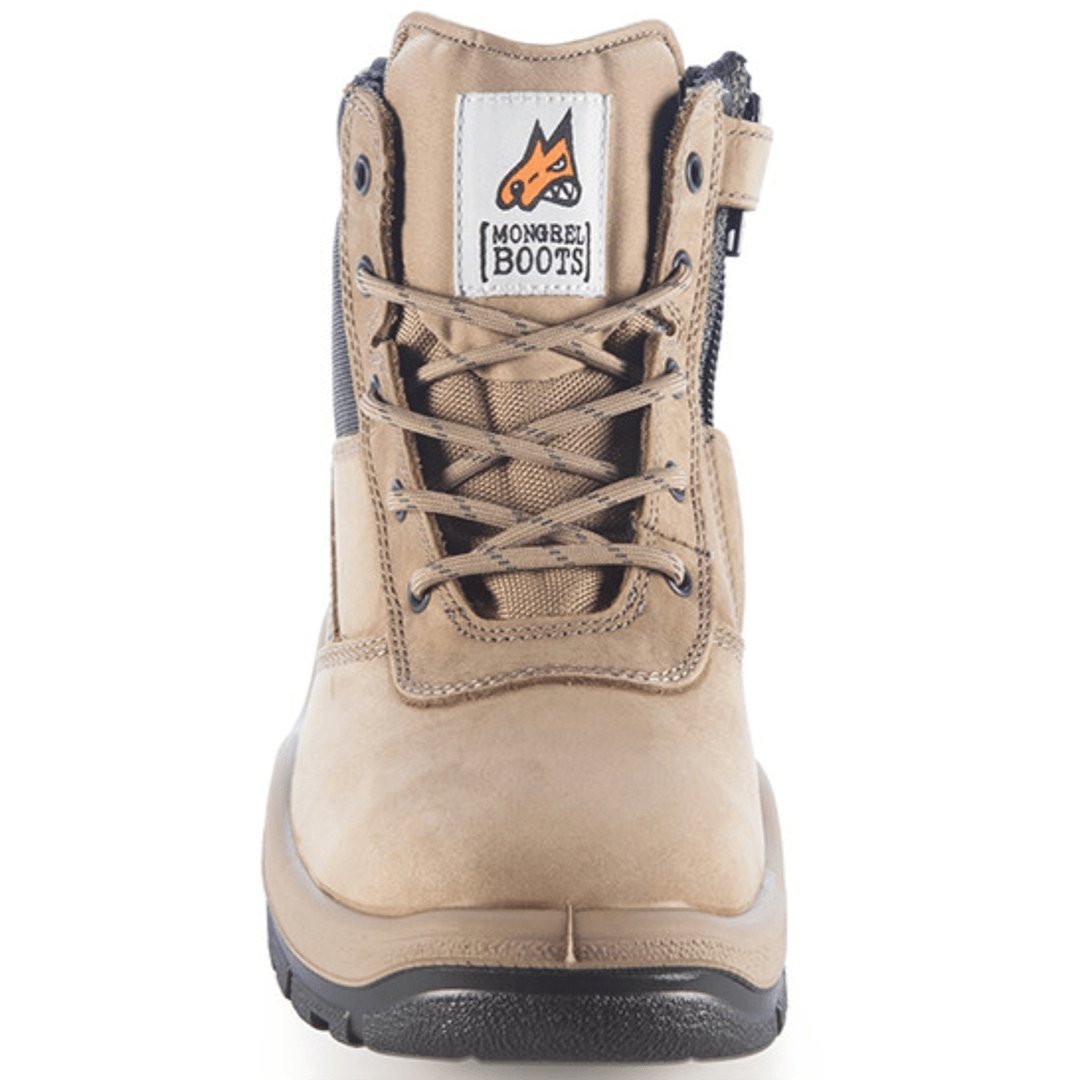 961060 - MONGREL ZIPSIDER NON SAFETY BOOT - STONE - The Work Pit