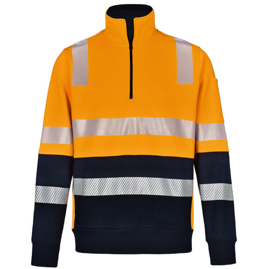 AIW BIOMOTION VIC RAIL SAFETY JUMPER - ORANGE / NAVY - The Work Pit