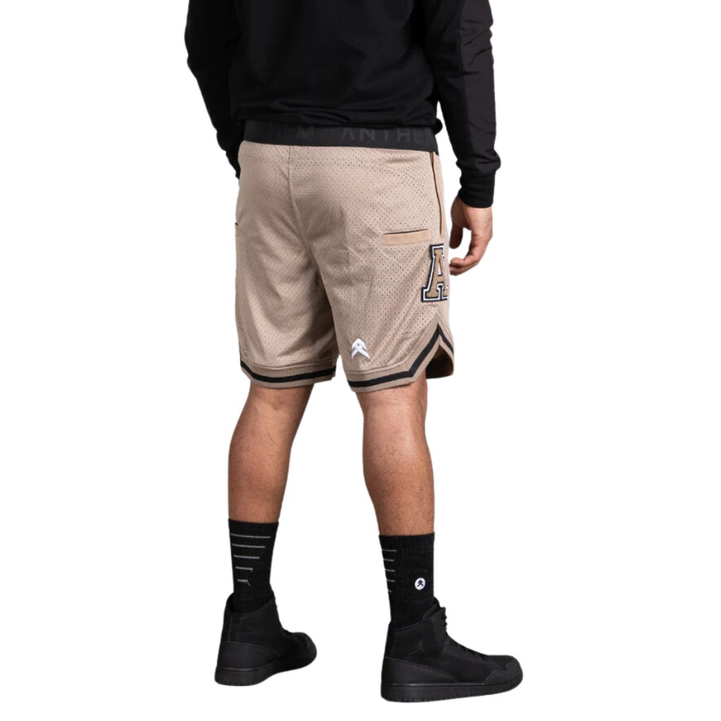 ANTHEM BASKETBALL SHORTS - KHAKI - The Work Pit