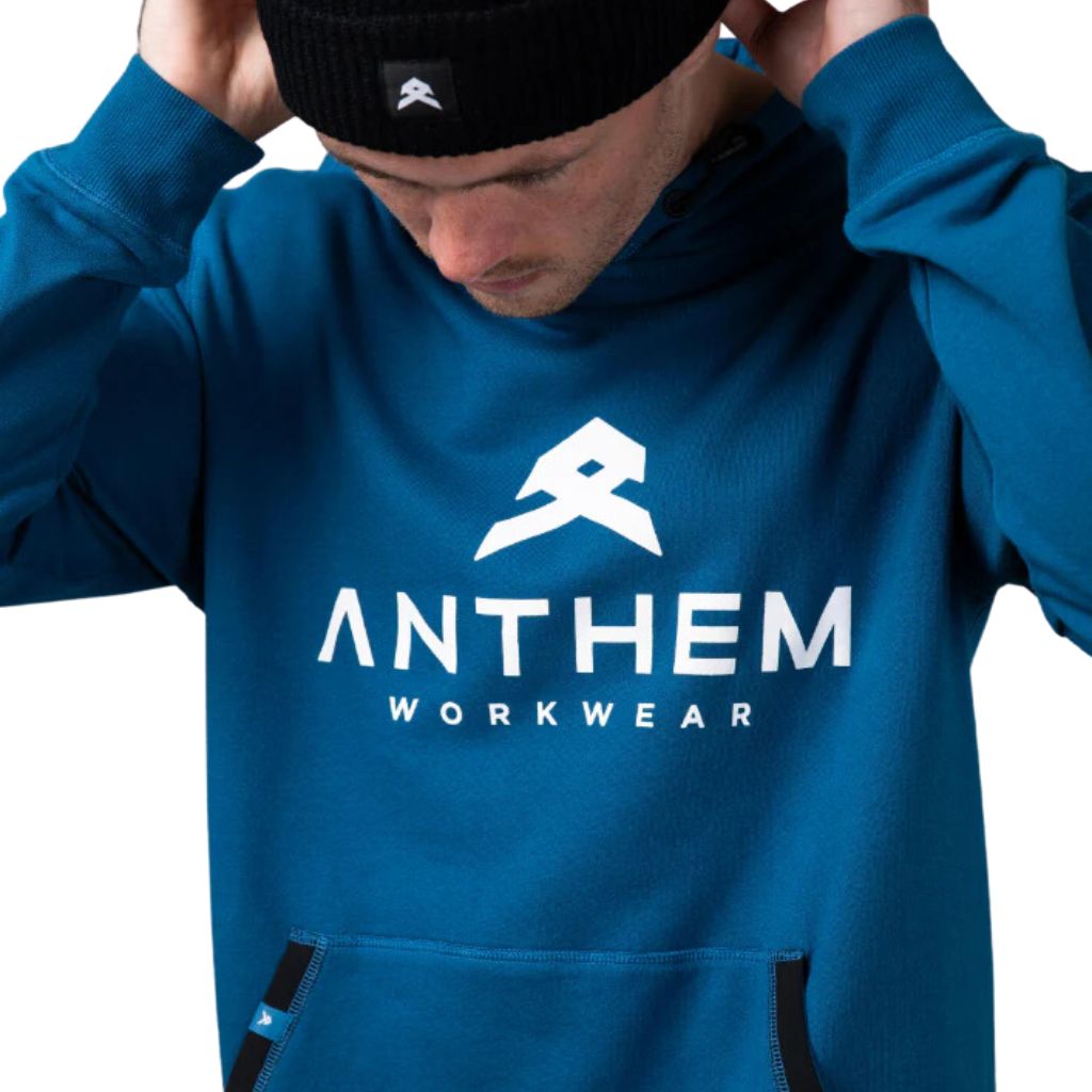 ANTHEM FULL LOGO HOODIE ANTHEM BLUE - The Work Pit