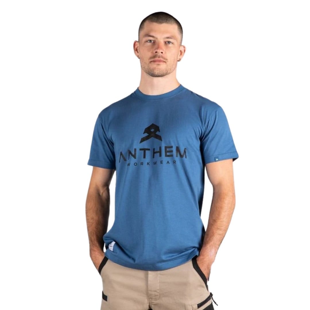 ANTHEM FULL LOGO TEE ANTHEM BLUE - The Work Pit