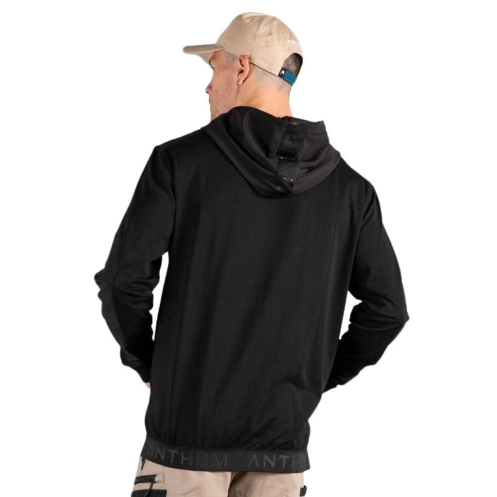 ANTHEM TECH HOODED SWEATSHIRT BLACK - The Work Pit