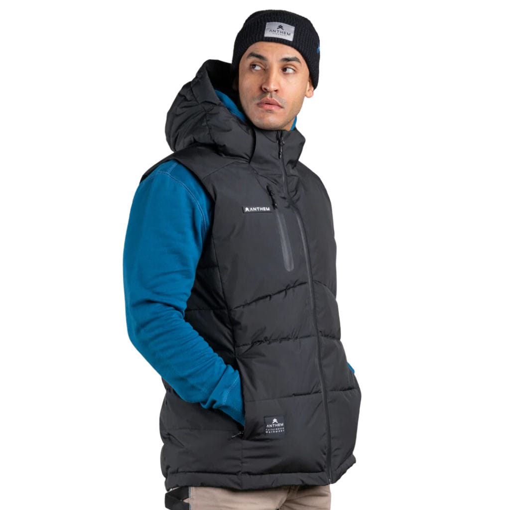 ANTHEM TRIUMPH PUFFER VEST - BLACK - The Work Pit