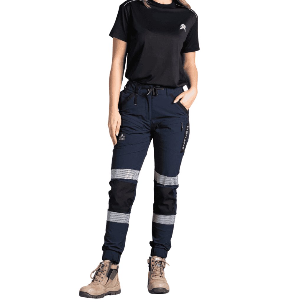 ANTHEM WOMENS TRIUMPH PANT WITH TAPE - NAVY - The Work Pit