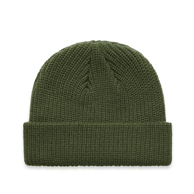 AS COLOUR CABLE BEANIE (ARMY) - The Work Pit