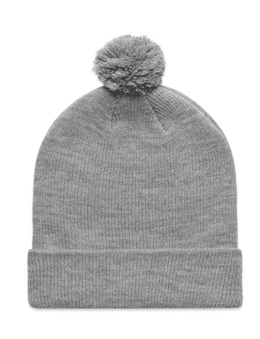 AS COLOUR POM POM BEANIE (GREY) - The Work Pit