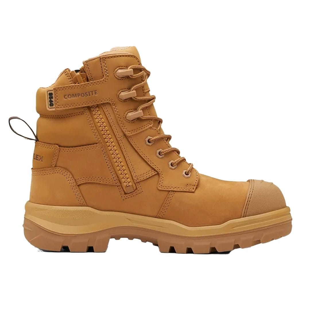 BLUNDSTONE #8560 ROTOFLEX 6in UNISEX TPU ZIPSIDE BOOTS - WHEAT - The Work Pit