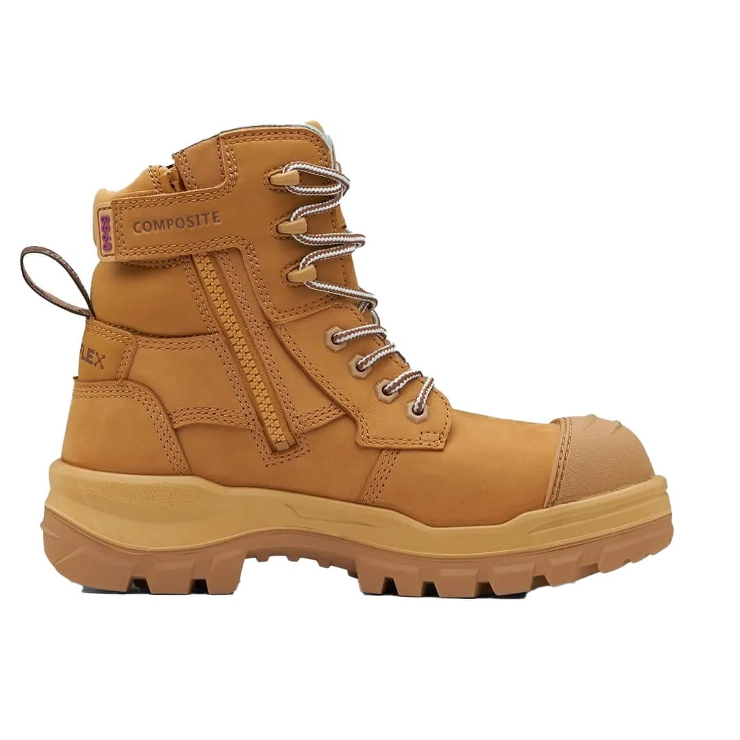 BLUNDSTONE #8860 ROTOFLEX 6in WOMENS TPU ZIPSIDE BOOTS WHEAT - The Work Pit