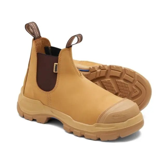 BLUNDSTONE #9000 UNISEX SAFETY SLIP - ON BOOTS - WHEAT - The Work Pit