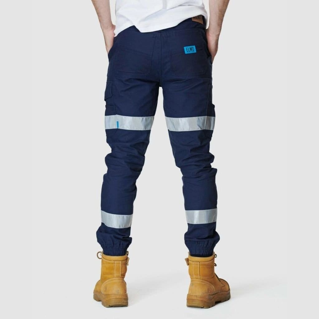 ELWD MENS REFLECTIVE CUFFED PANT NAVY - The Work Pit