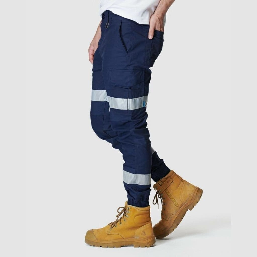 ELWD MENS REFLECTIVE CUFFED PANT NAVY - The Work Pit