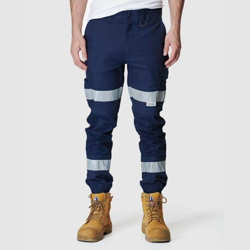 ELWD MENS REFLECTIVE CUFFED PANT NAVY - The Work Pit