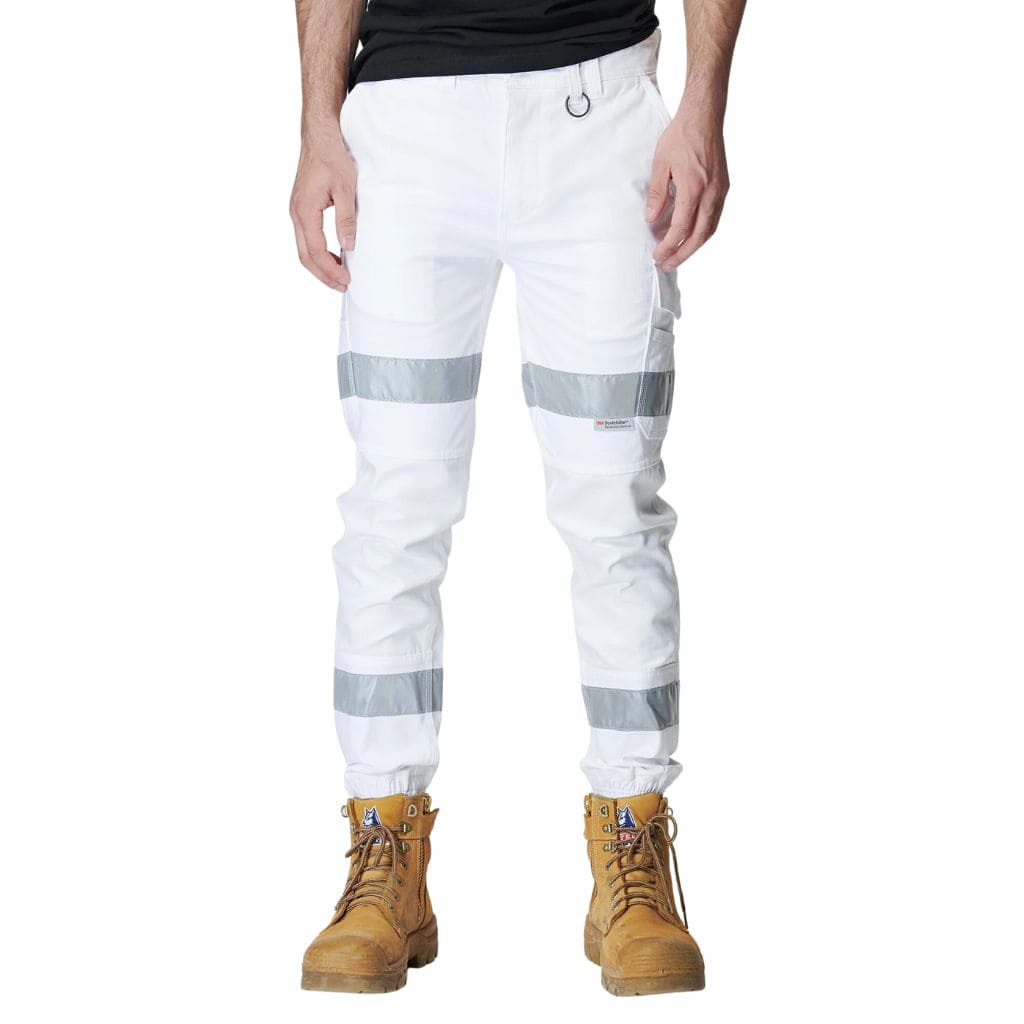 ELWD MENS REFLECTIVE CUFFED PANT WHITE - The Work Pit