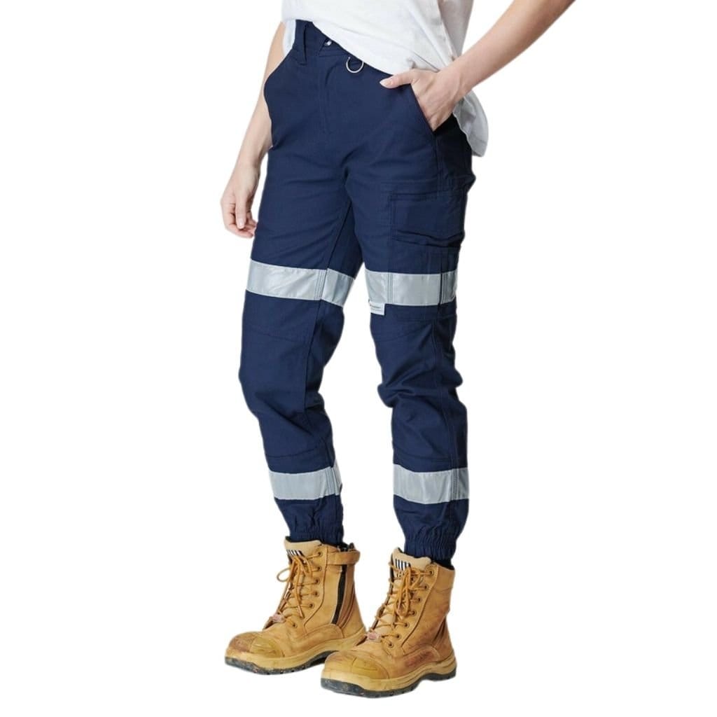 ELWD WOMENS REFLECTIVE CUFFED PANT NAVY - The Work Pit