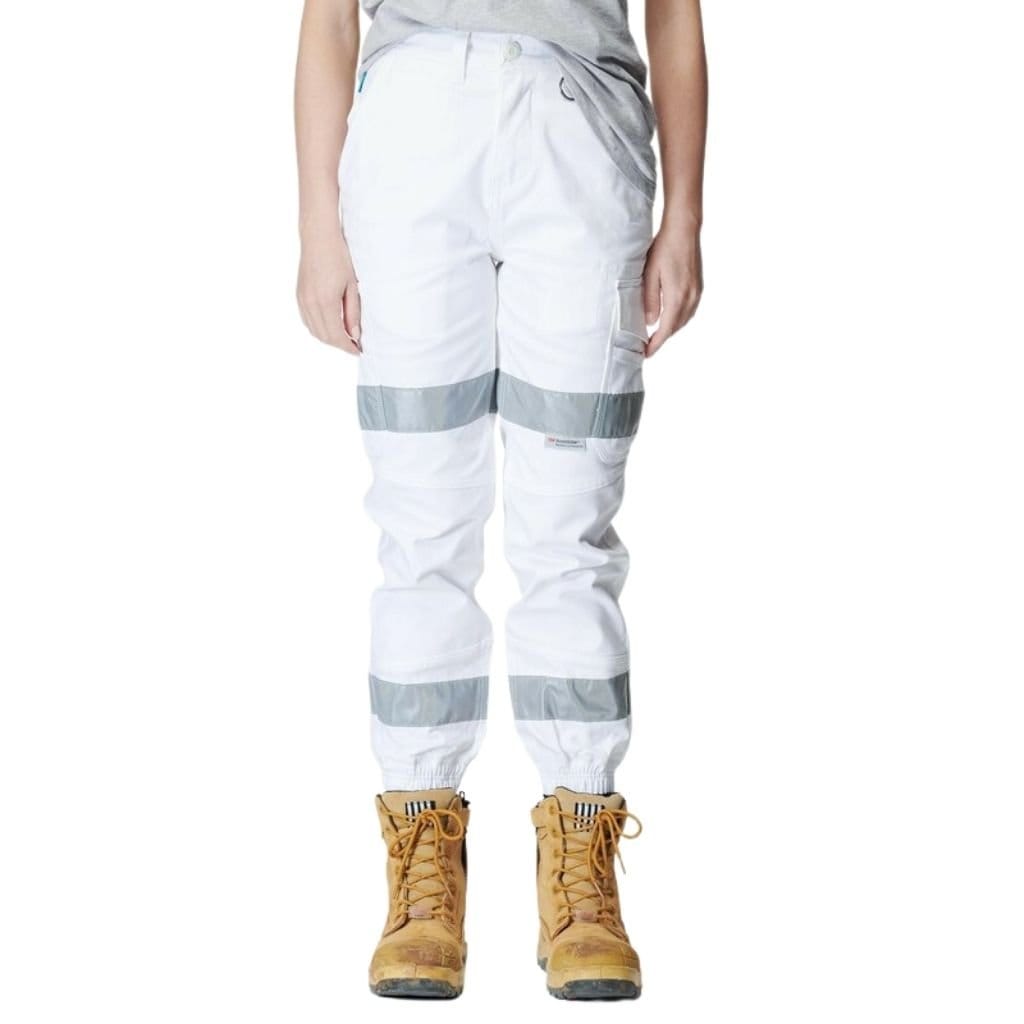 ELWD WOMENS REFLECTIVE CUFFED PANT WHITE - The Work Pit