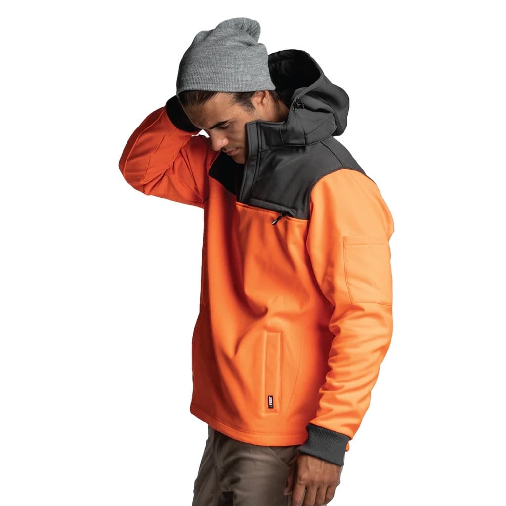 FORM WORKWEAR 2 IN 1 HI VIS HOODIE ORANGE - The Work Pit