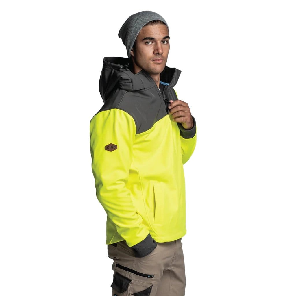 FORM WORKWEAR 2 IN 1 HI VIS HOODIE YELLOW - The Work Pit