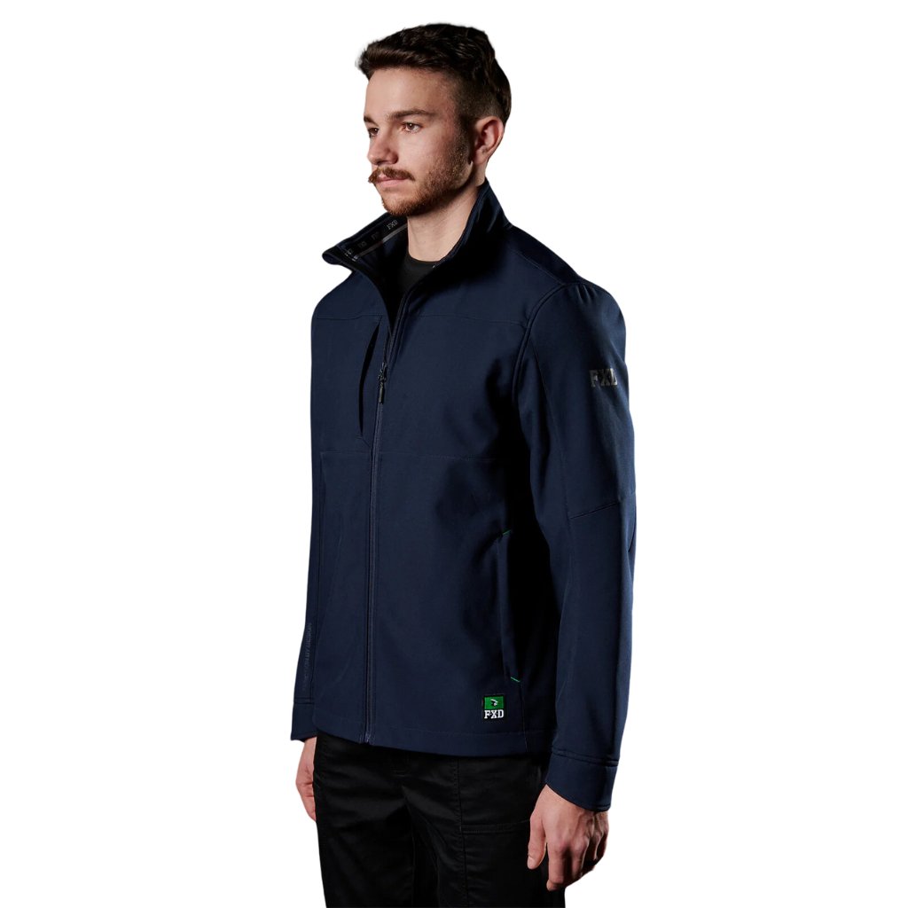 FXD WO - 3 SOFT SHELL JACKET - NAVY - The Work Pit