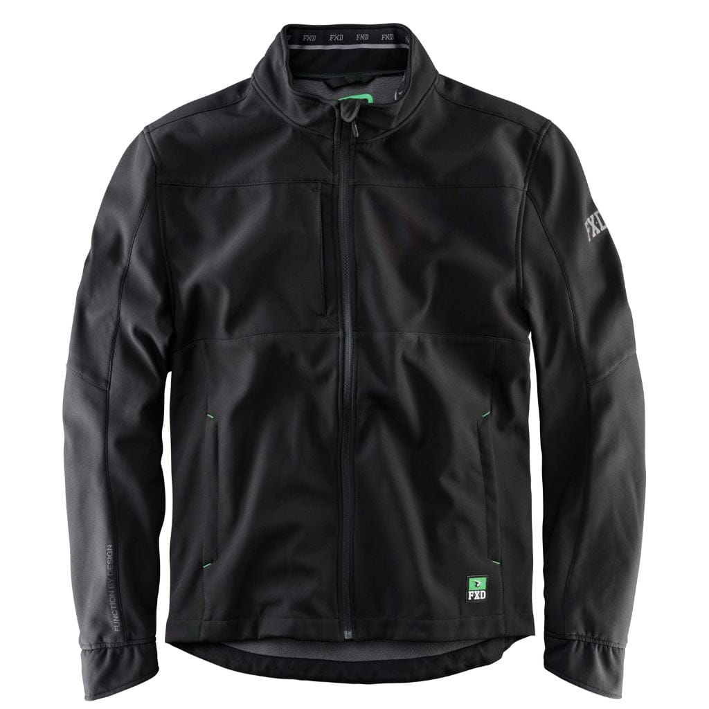 FXD WO - 3 SOFT SHELL WORK JACKET - BLACK - The Work Pit