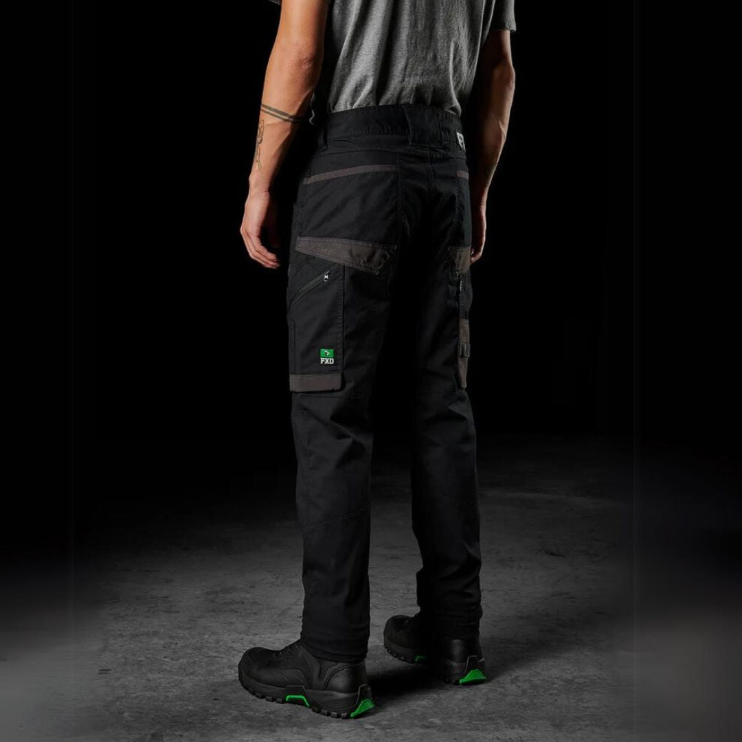 FXD WP - 11 CUFFED STRETCH RIPSTOP WORK PANTS - BLACK - The Work Pit