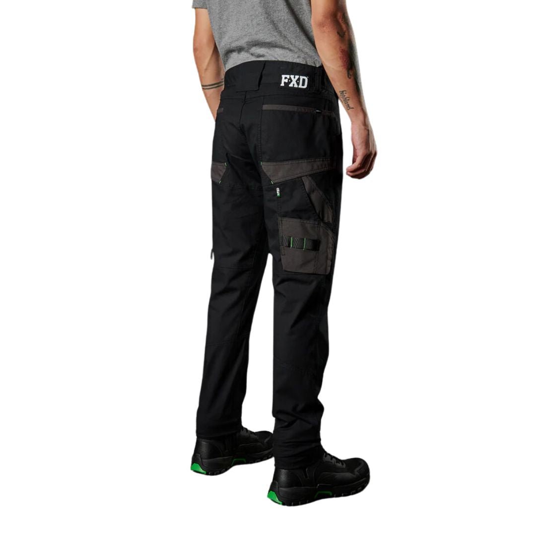 FXD WP - 11 CUFFED STRETCH RIPSTOP WORK PANTS - BLACK - The Work Pit