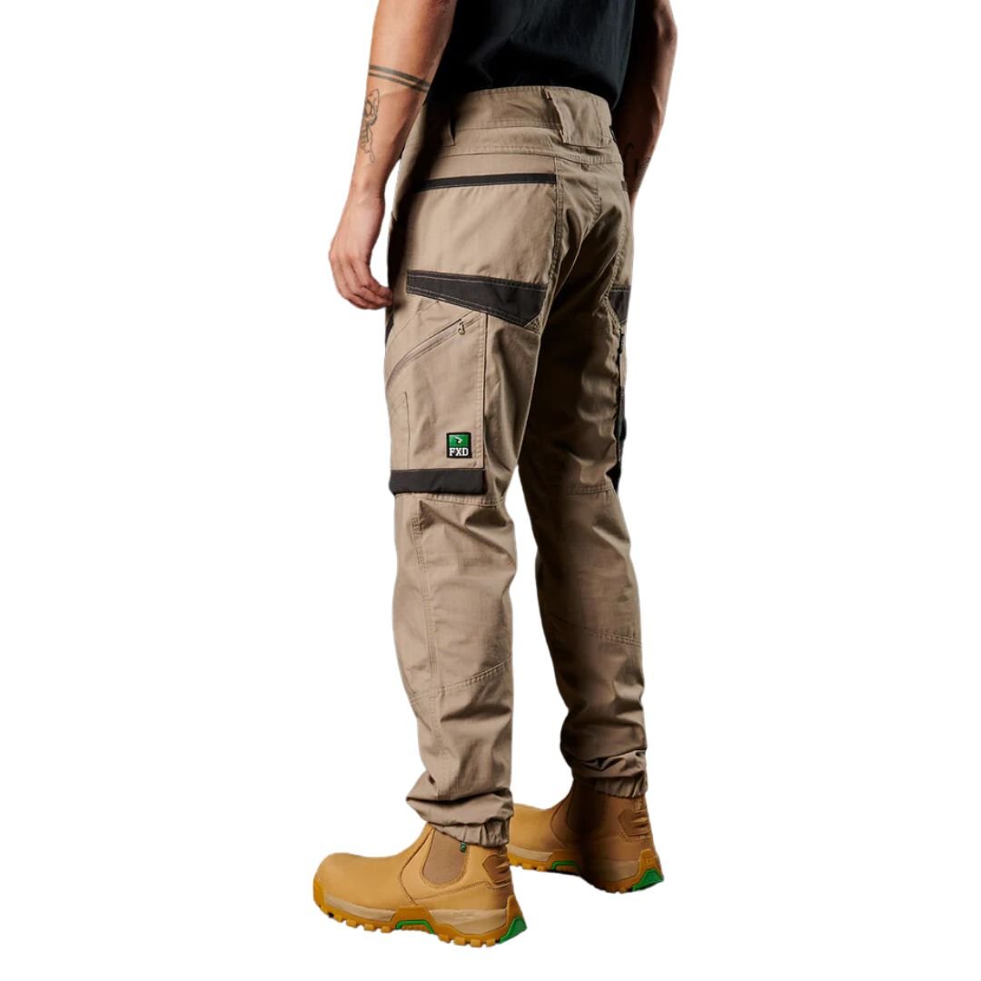 FXD WP - 11 CUFFED STRETCH RIPSTOP WORK PANTS - KHAKI - The Work Pit