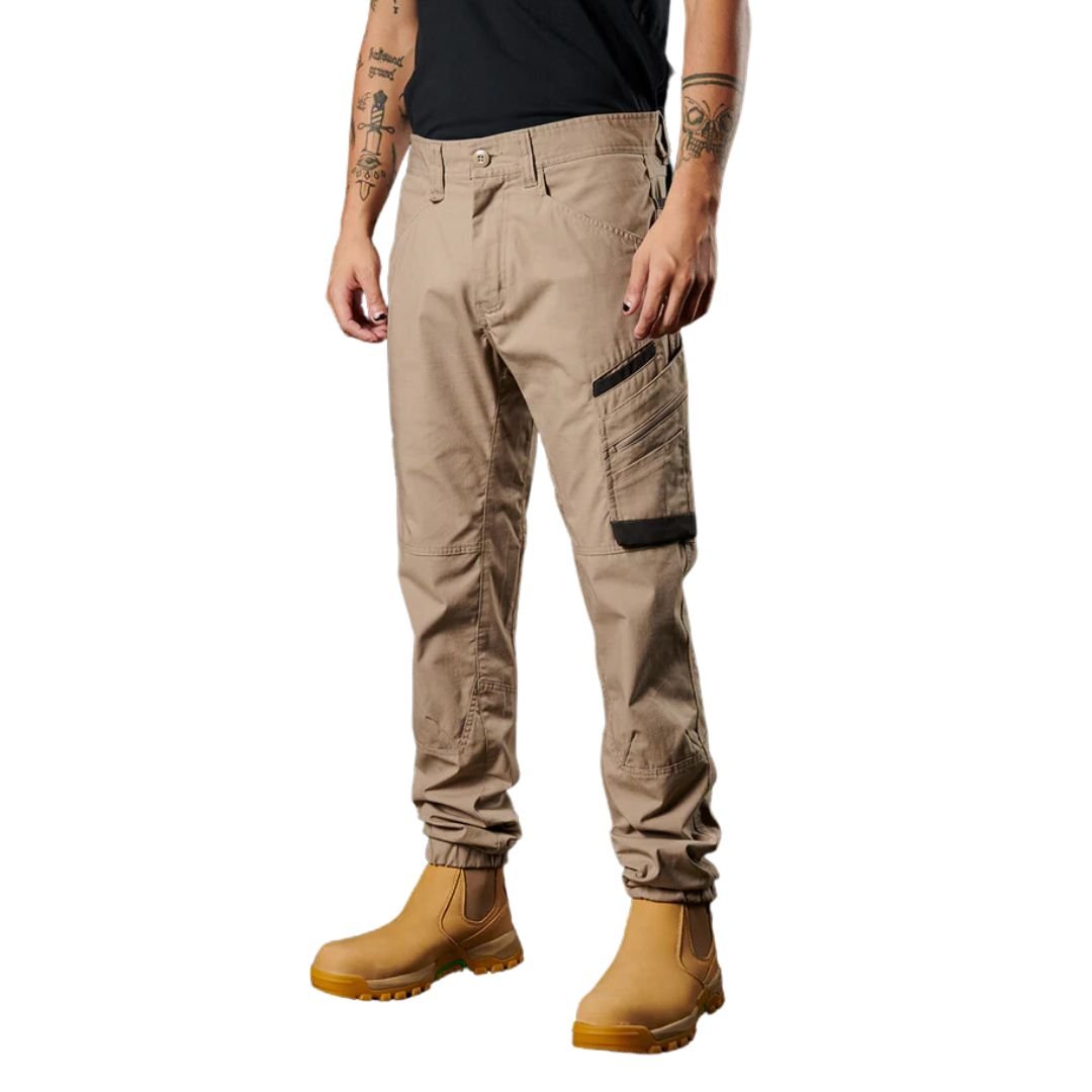 FXD WP - 11 CUFFED STRETCH RIPSTOP WORK PANTS - KHAKI - The Work Pit