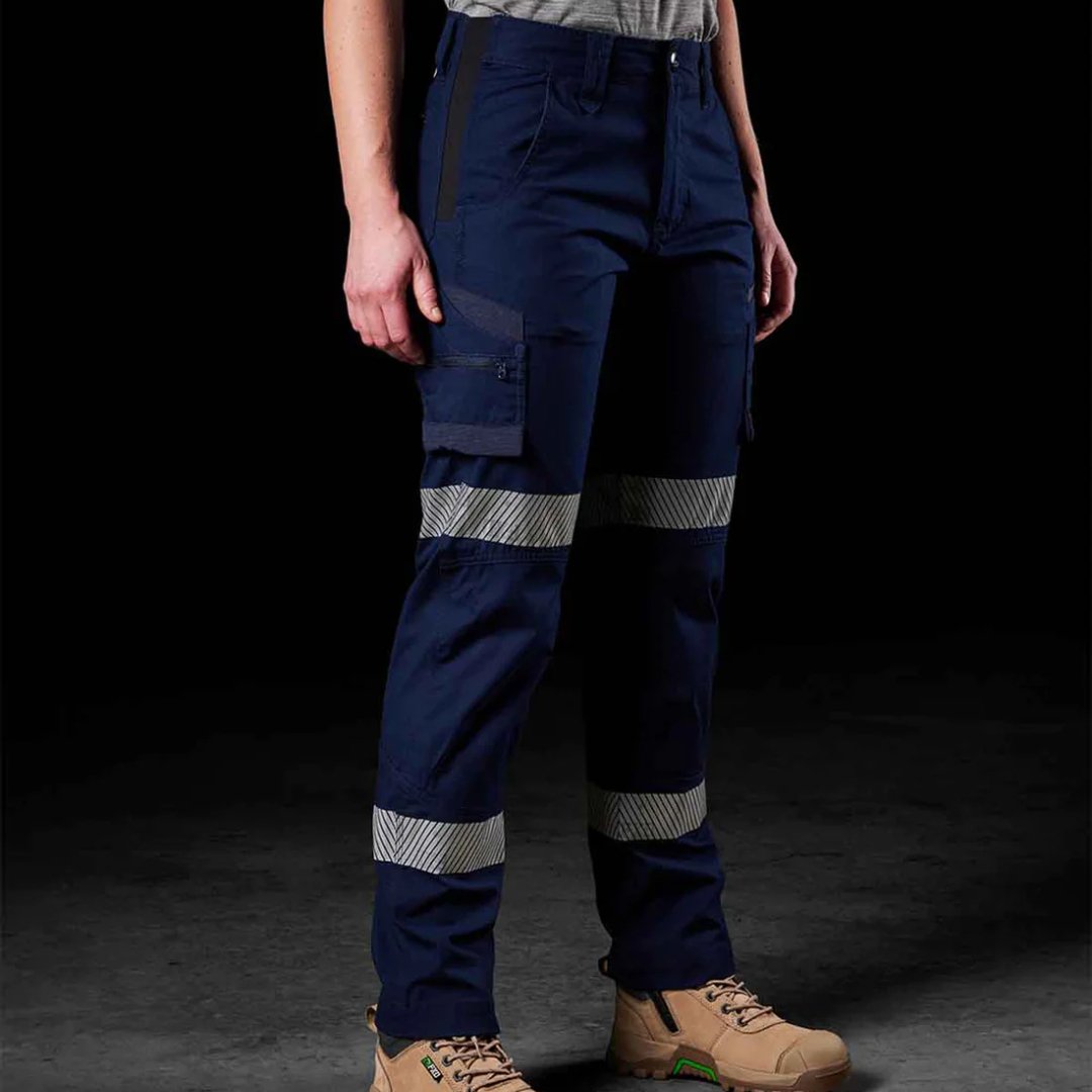 FXD WP - 7WT - REFLECTIVE STRETCH RIPSTOP WORK PANTS - NAVY - The Work Pit