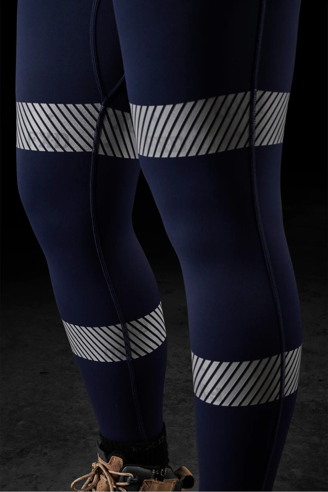 FXD WP - 9WT - REFLECTIVE STRETCH LEGGINGS - NAVY - The Work Pit