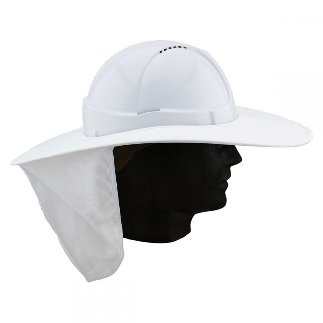 HARD HAT BRIM W/WHITE FLAP - The Work Pit