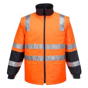 HUSKI VENTURE 4in1 DAY/NIGHT JACKET ORANGE/NAVY - The Work Pit