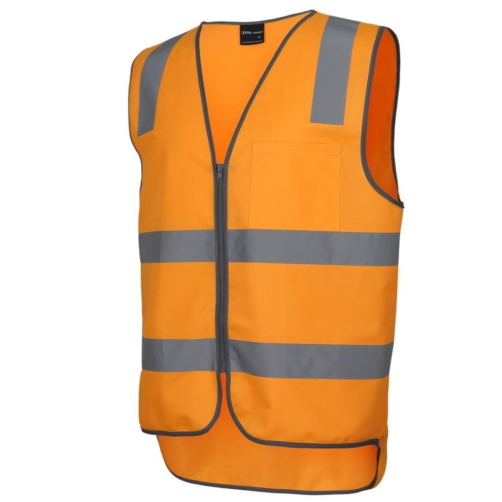 JB AUST/RAIL ZIP SAETY VEST ORANGE - The Work Pit