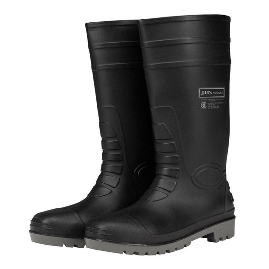 JB STEEL/TOE STEEL/PLATE GUMBOOT BLACK - The Work Pit