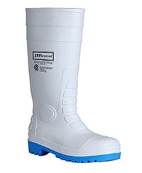 JB STEEL/TOE STEEL/PLATE GUMBOOT WHITE - The Work Pit