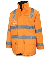 JB VIC RAIL ZIP/OFF SLEEVE JACKET ORANGE - The Work Pit