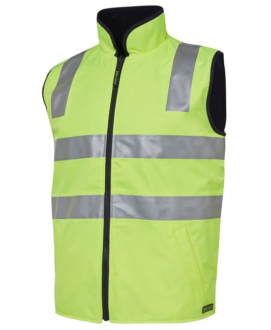 JB'S HI VIS 4602.1 (D+N) REVERSIBLE VEST - LIME/NAVY - The Work Pit