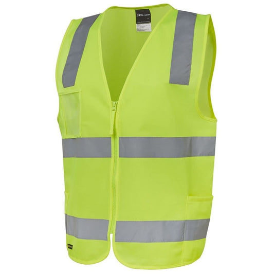 JBS HV (D+N) ZIP SAFETY VEST - LIME - The Work Pit