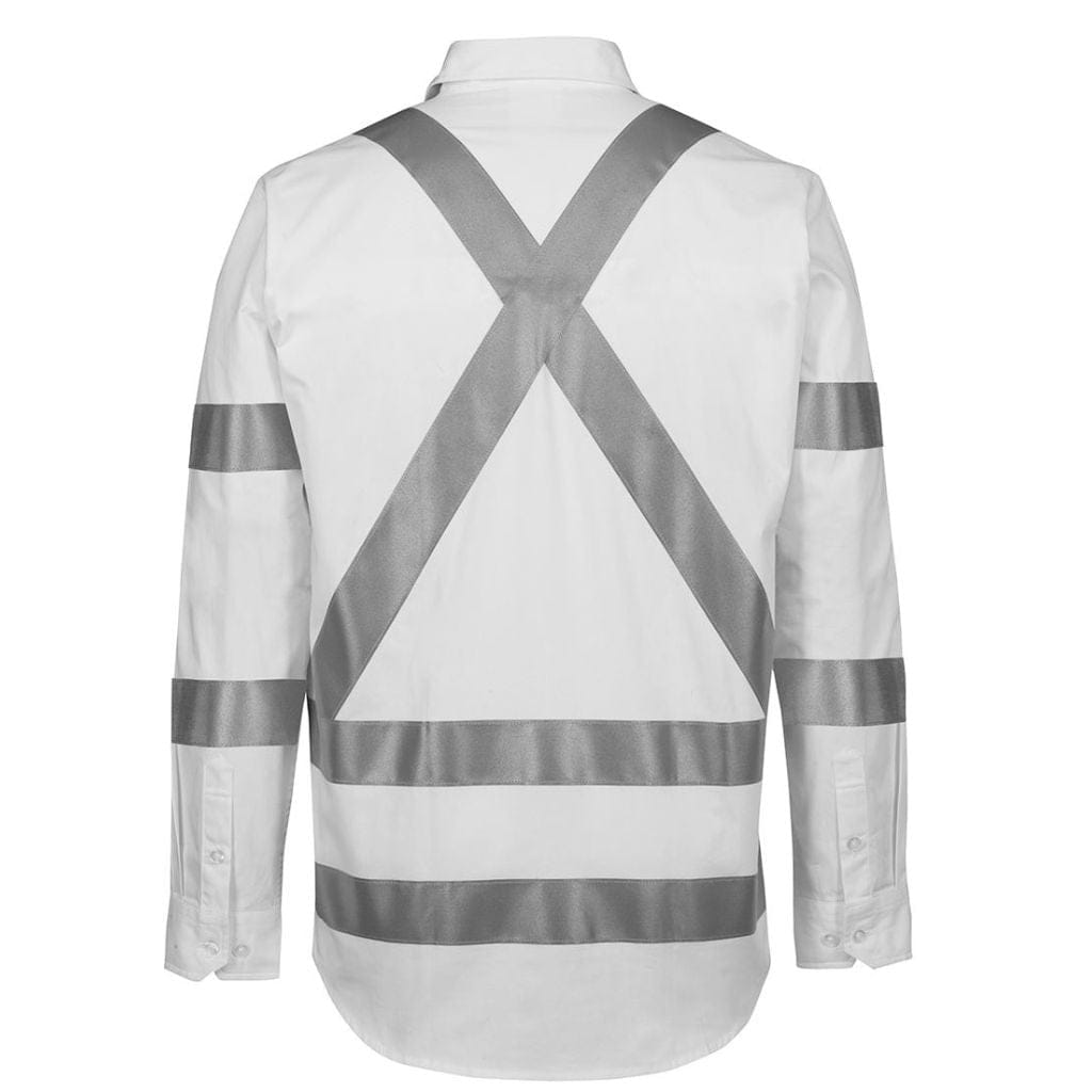 JB'S WEAR BIOMOTION NIGHT 190G SHIRT WITH REFLECTIVE TAPE - WHITE - The Work Pit