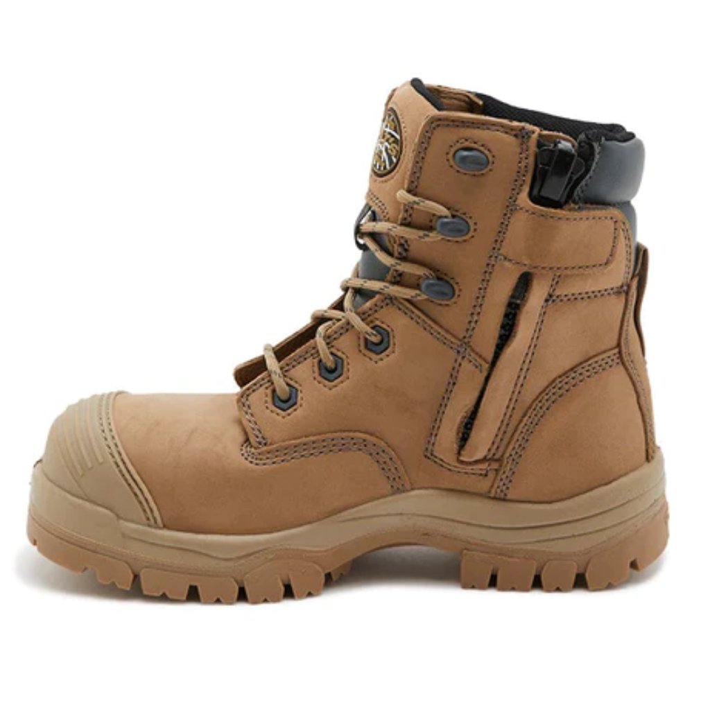 OLIVER 45 SERIES LACE UP ZIP SIDE WORK BOOTS - STONE - The Work Pit