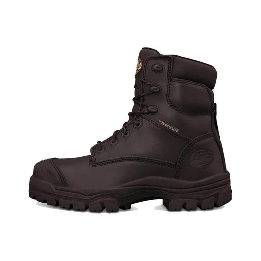 OLIVER LACE UP ZIP SIDE 6" WORK BOOT - BLACK - The Work Pit