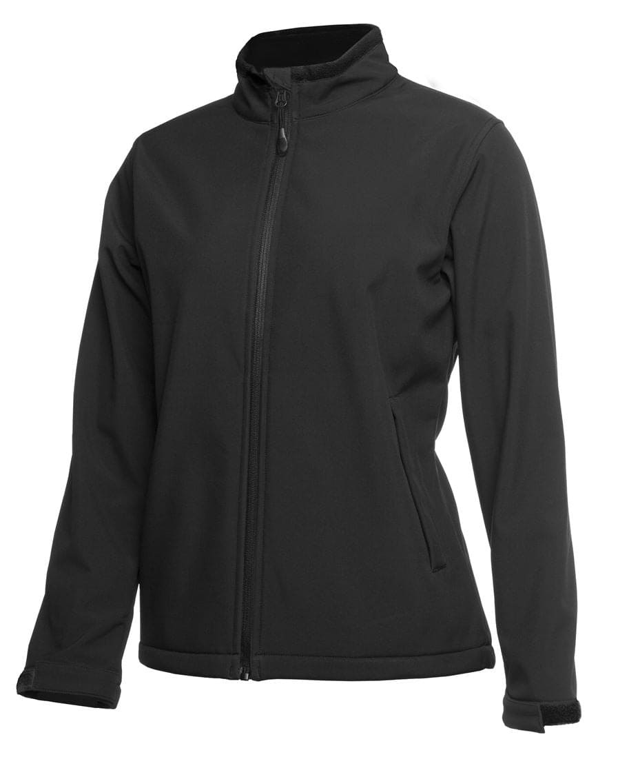 PODIUM LADIES THREE LAYER SOFTSHELL JACKET - BLACK - The Work Pit