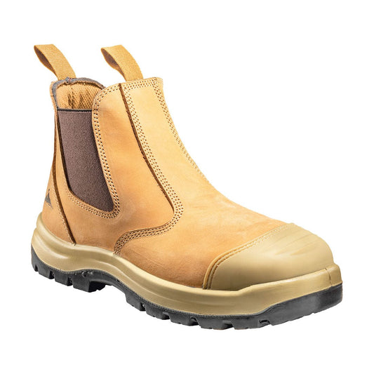 PORTWEST WARWICK SAFETY SLIP ON WORKBOOTS WHEAT - The Work Pit