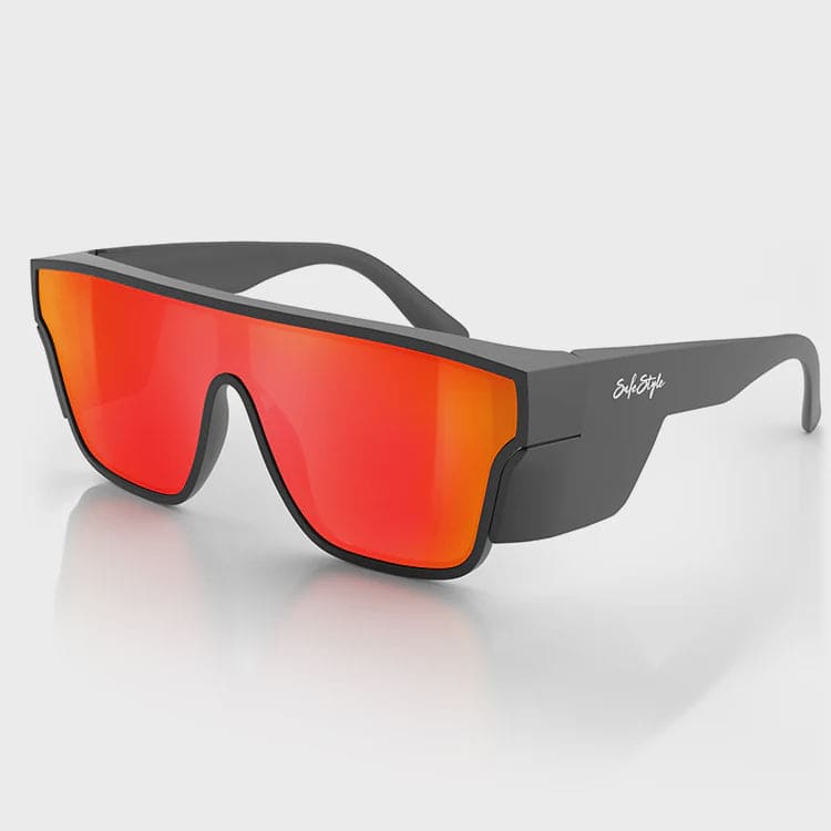 PRIMES MATTE BLACK FRAME REFLECTORS RED LENS - The Work Pit