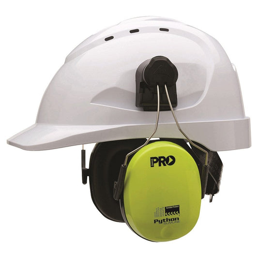 PRO CHOICE CLASS 5 PYTHON SLIMLINE HARD HAT EARMUFFS YELLOW - The Work Pit