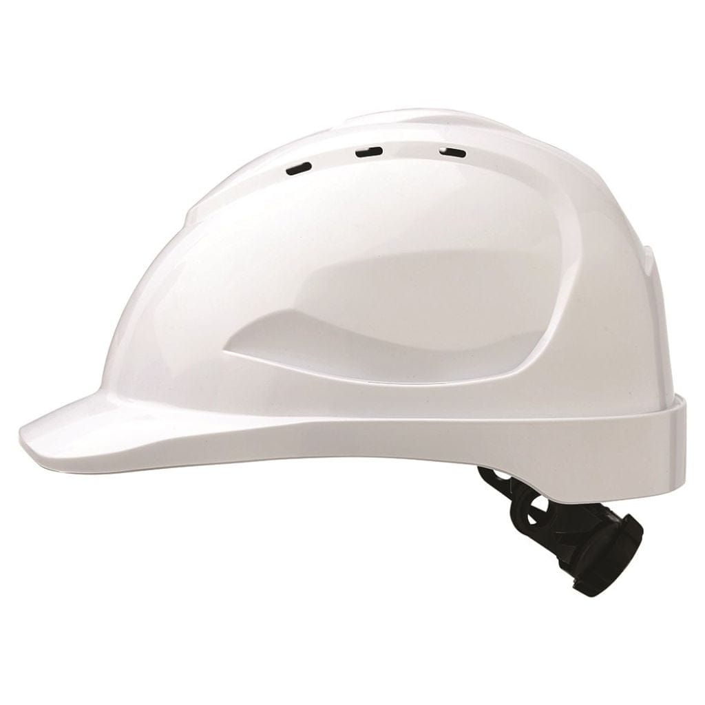 PRO HARD HAT V9 VENTED RATCHET WHITE - The Work Pit