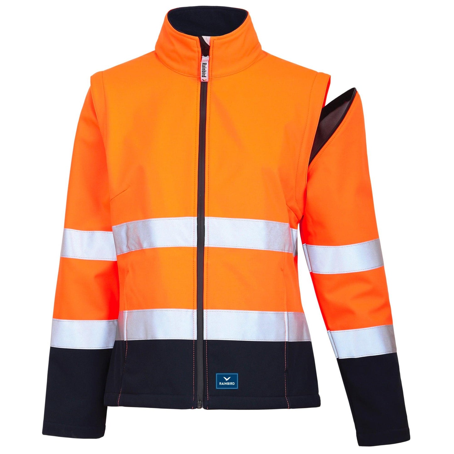 RAINBIRD WOMENS CARROLL SHELL JACKET ORANGE/NAVY - The Work Pit