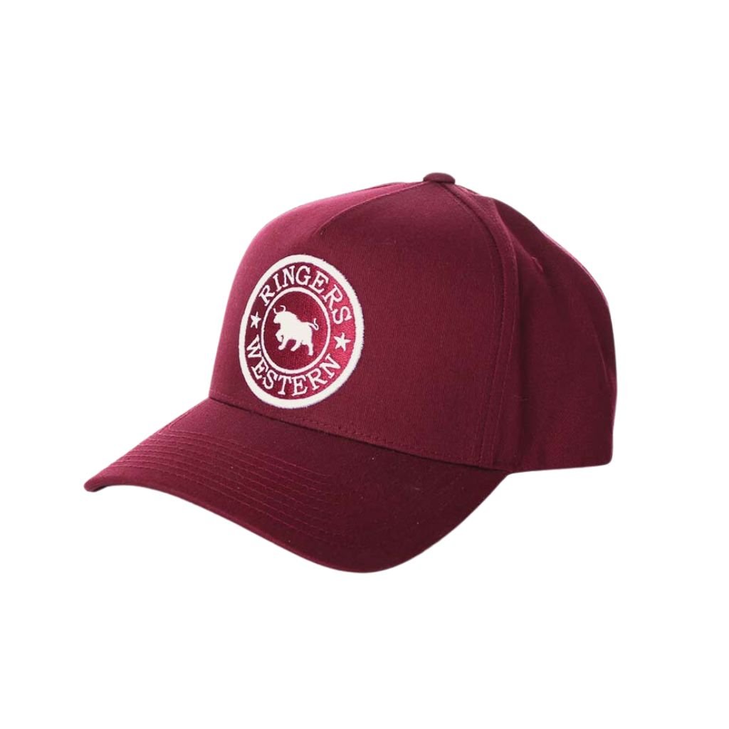 RINGERS WESTERN GROVER BASEBALL CAP - BURGUNDY - The Work Pit